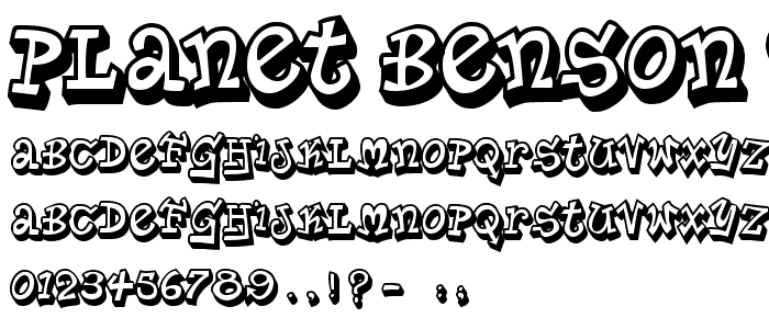 Planet Benson 2 font